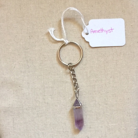 3/$30 NWT Amethyst point dangling keychain - Picture 1 of 2
